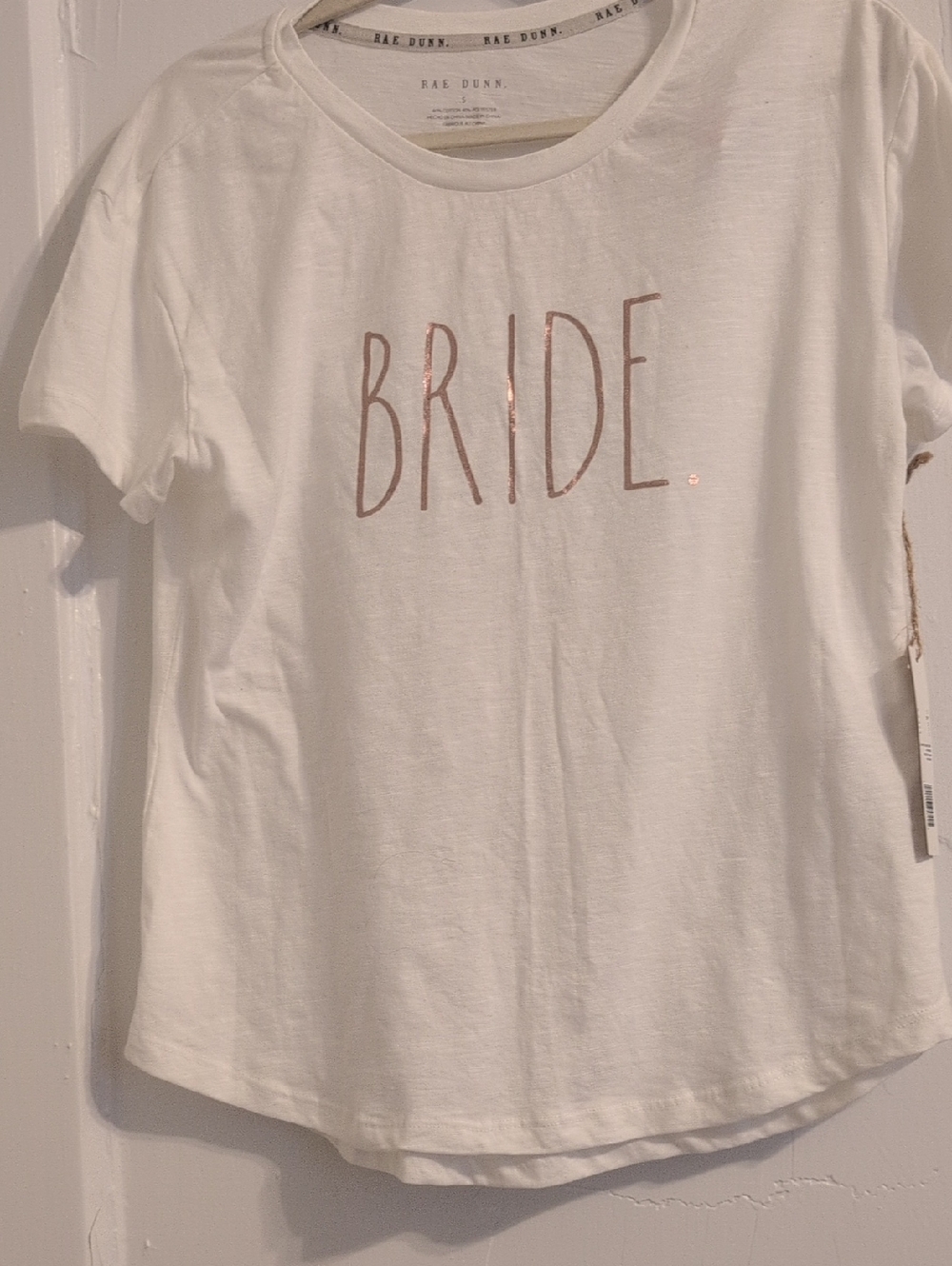 Rae Dunn Bride Graphic Tee Shirt White Short Sleeve Small/medium New